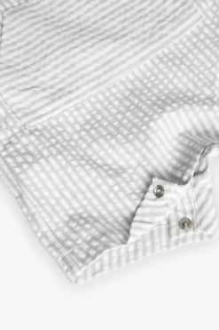 Set coordinato in maglia per neonato con righe in colore grigio