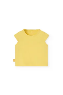 Set di abito in maglia per neonata in colore giallo