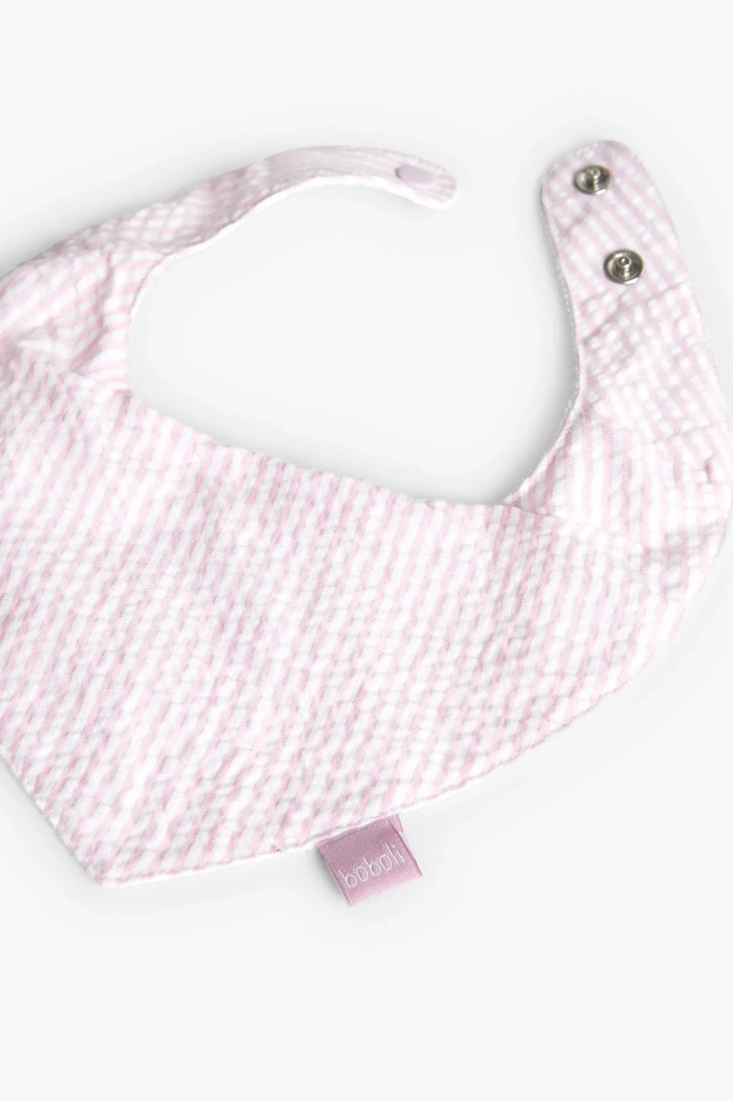 Set di bavaglini a fazzoletto in jersey per neonati unisex di colore rosa con stampa floreale.