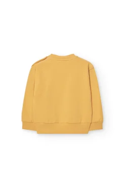 Set di felpa e pantalone in maglia per neonato di colore giallo