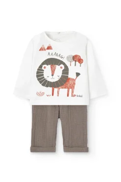 Set di maglieria per neonato in colore bianco