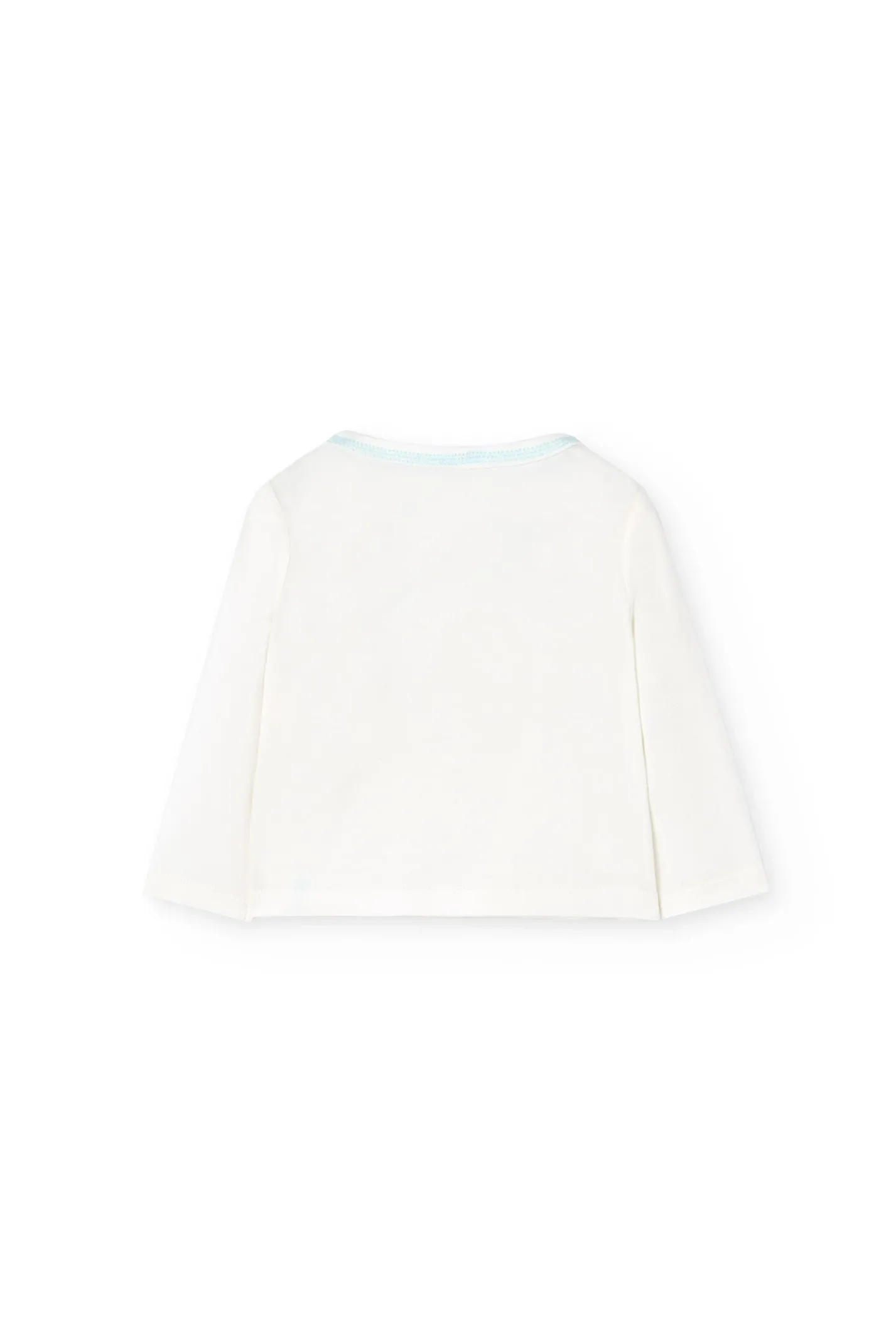 Set di maglieria per neonato in colore bianco.