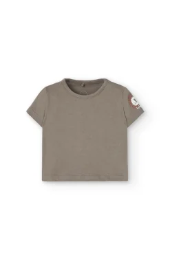 Set di maglietta a maglia per neonato in colore marrone.