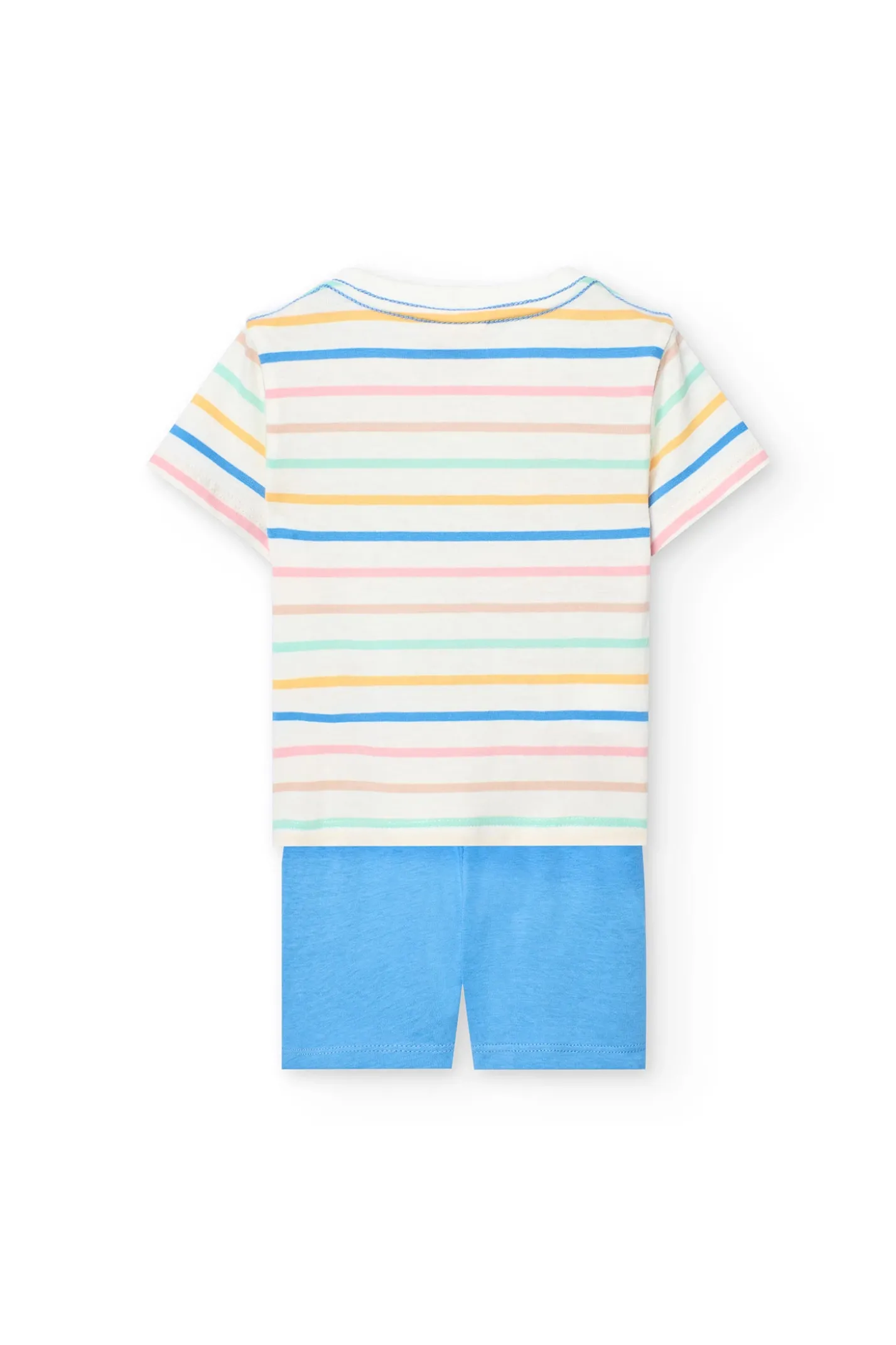 Set di maglietta e pantaloncini in maglia per neonato multicolore.