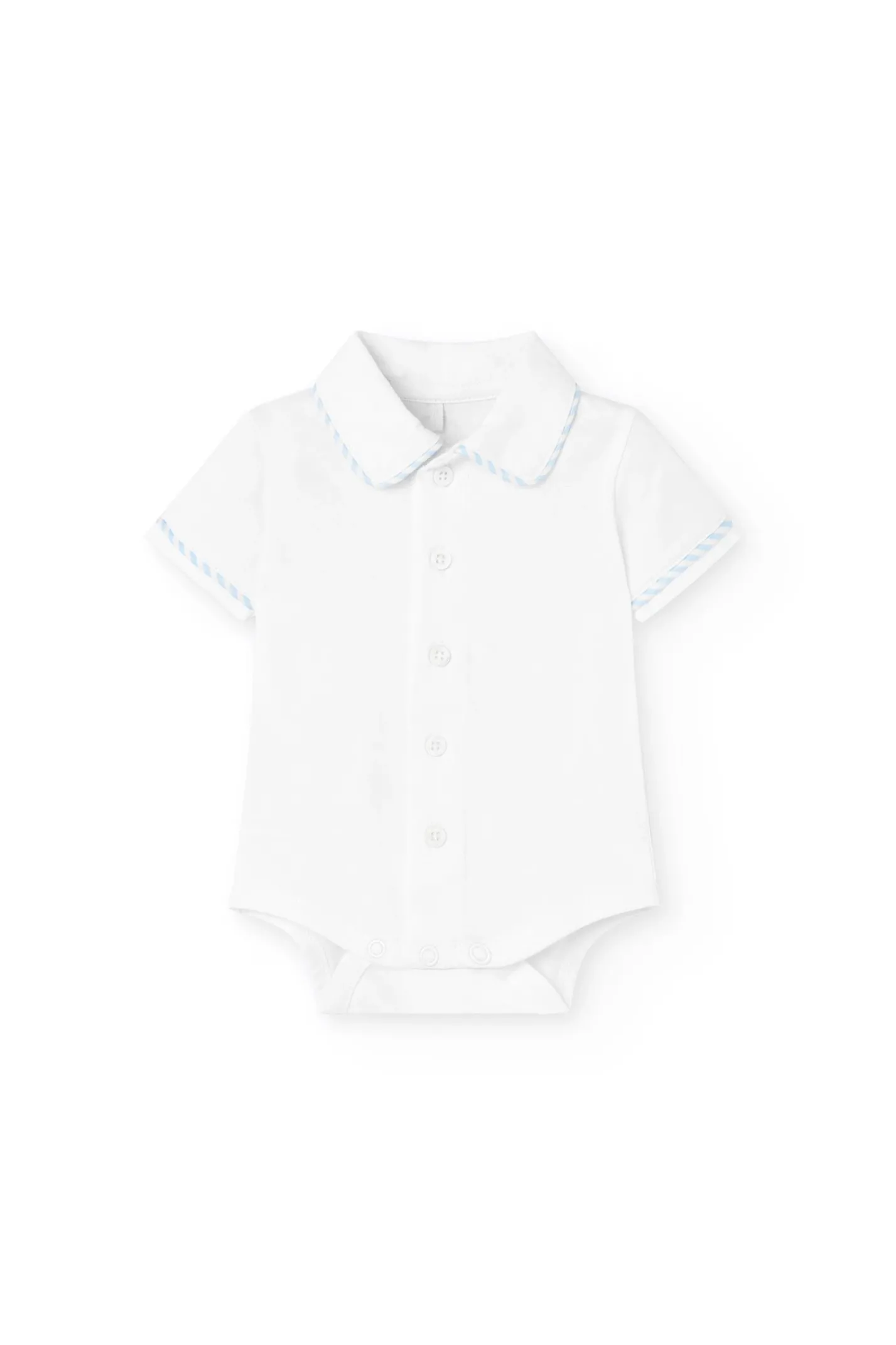 Set di maglietta e pantaloncini in maglia per neonato di colore blu.