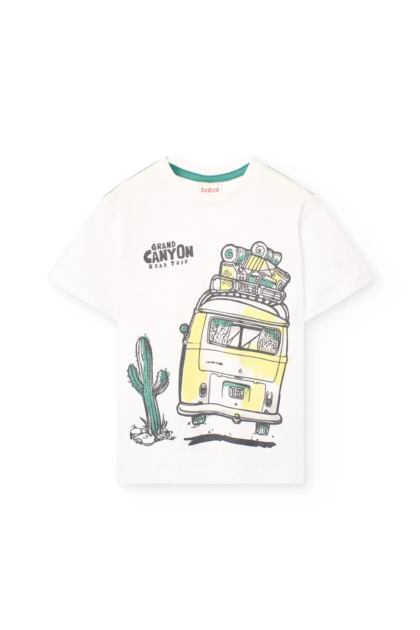 Set di maglietta e pantaloncini in maglia per bambino di colore verde