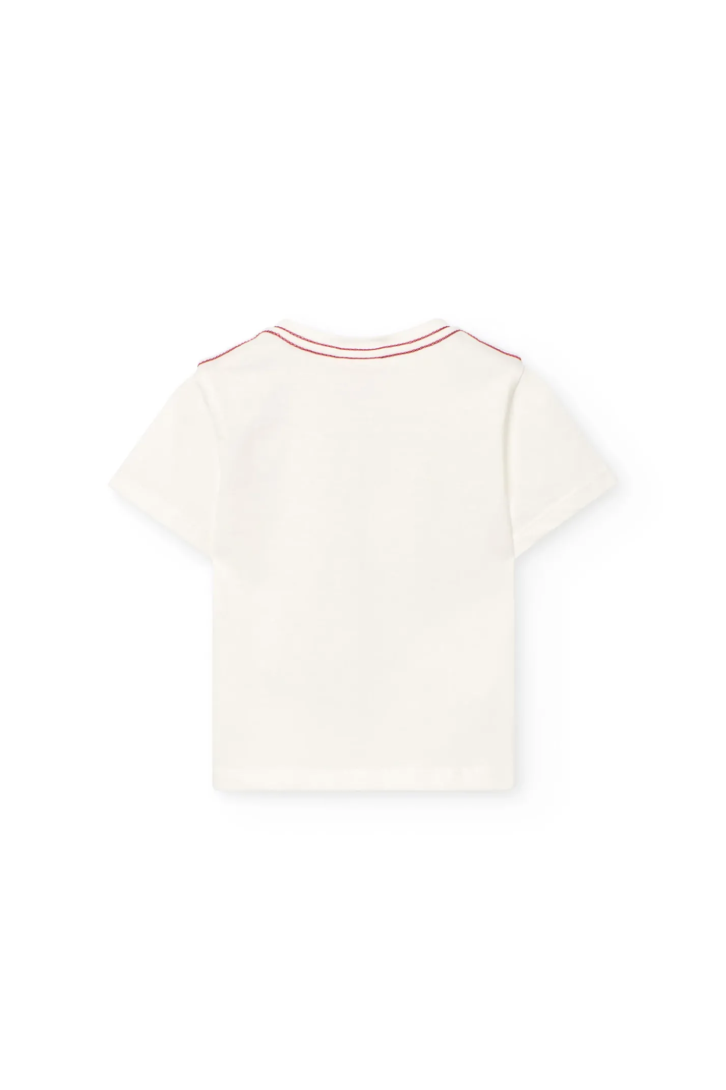 Set di maglietta e pantaloncini in maglia per neonato di colore bianco