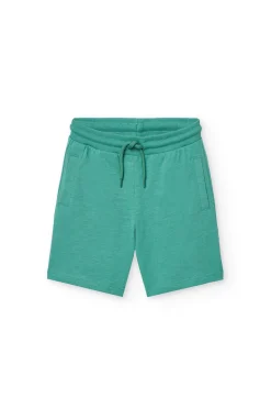 Set di maglietta e pantaloncini in maglia per bambino di colore verde