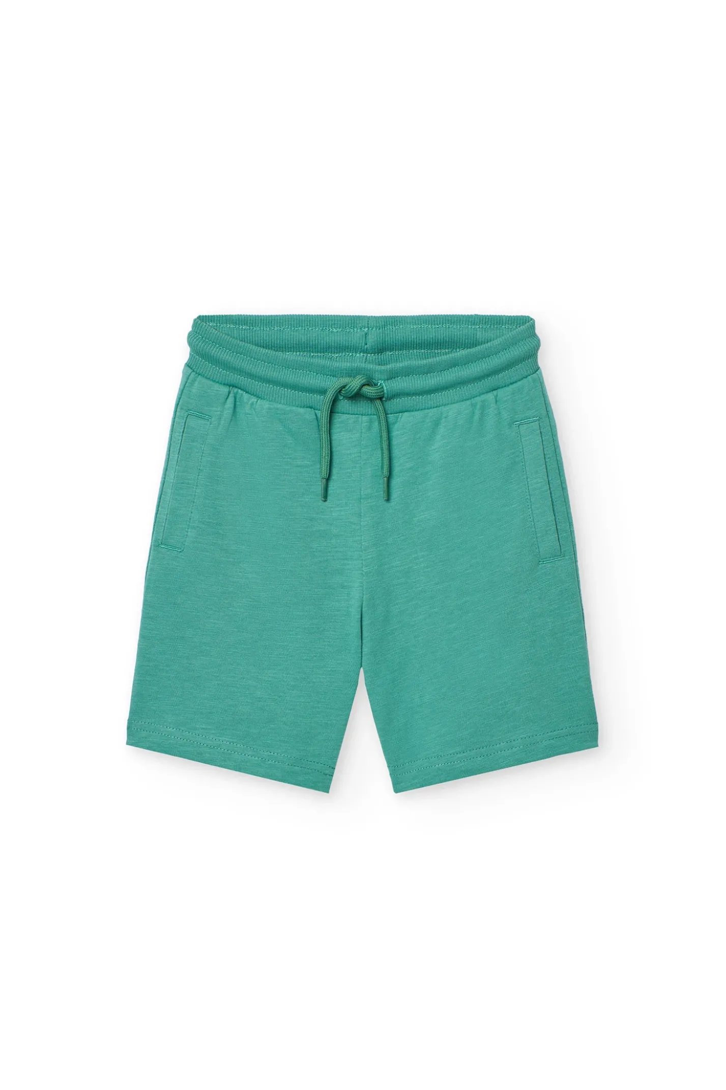 Set di maglietta e pantaloncini in maglia per bambino di colore verde