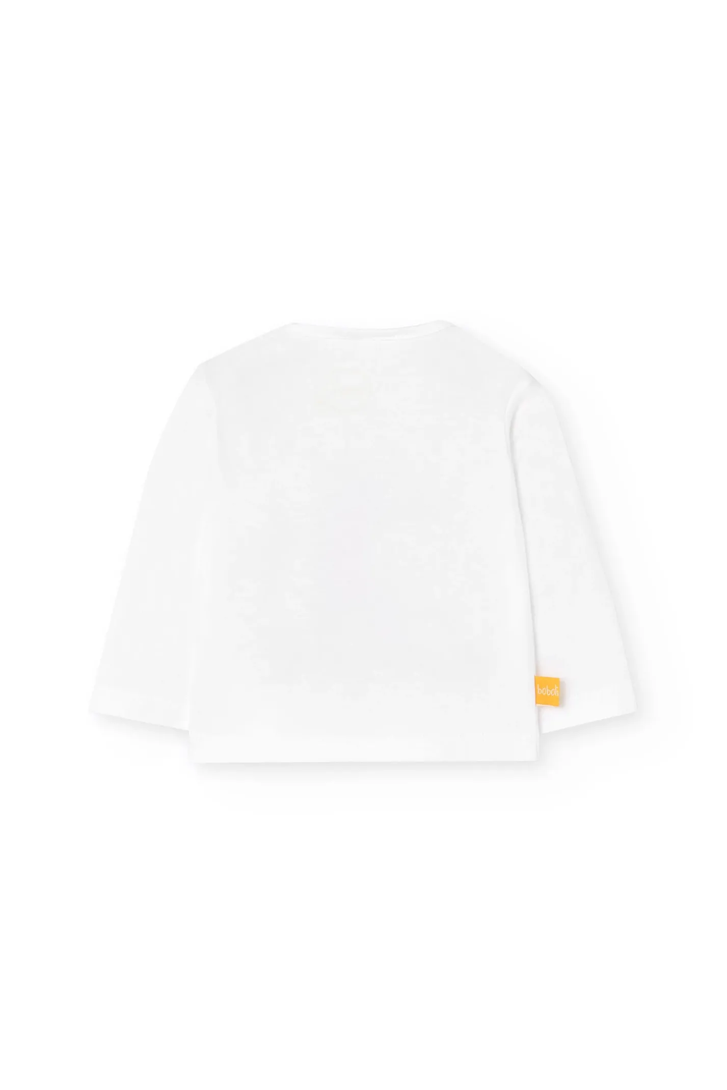 Set di maglietta e pantaloni in maglia per neonato di colore bianco.
