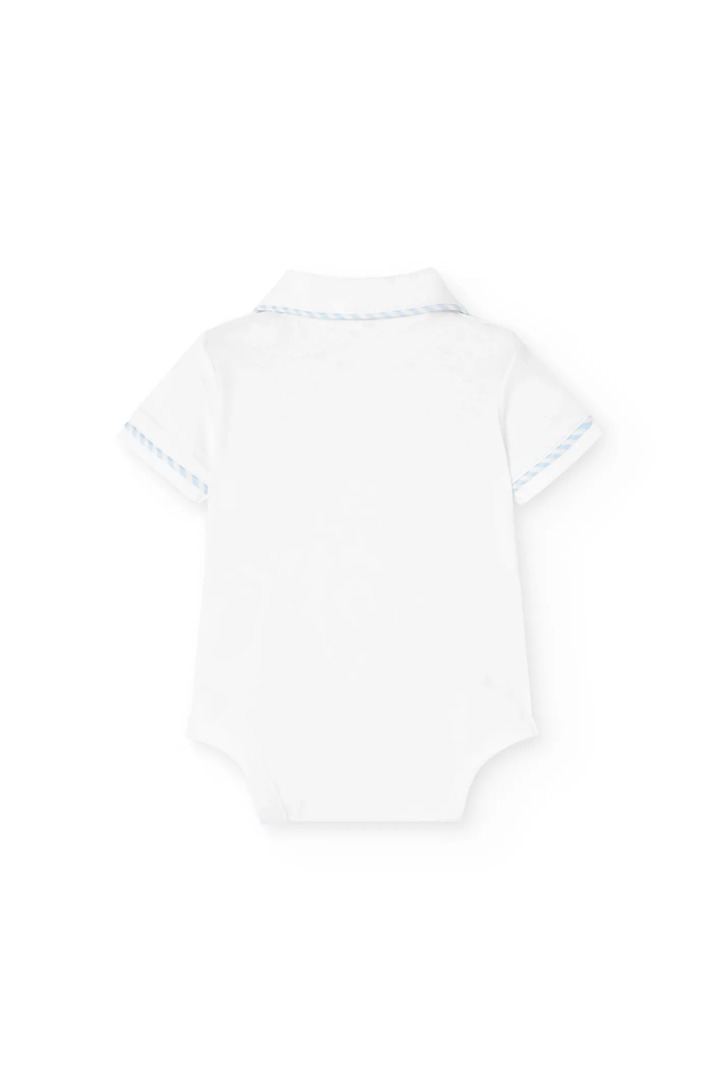Set di maglietta e pantaloncini in maglia per neonato di colore blu.