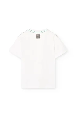 Set di maglietta e pantaloncini in maglia per bambino di colore verde