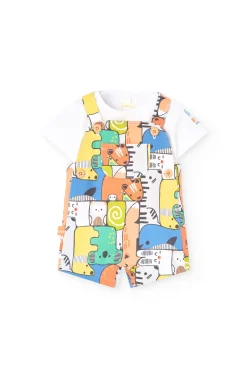 Set di t-shirt di maglia per neonato in colore salmone
