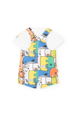 Set di t-shirt di maglia per neonato in colore salmone