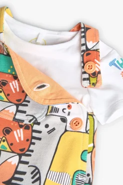 Set di t-shirt di maglia per neonato in colore salmone