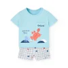 Set in maglia per bambino in colore blu