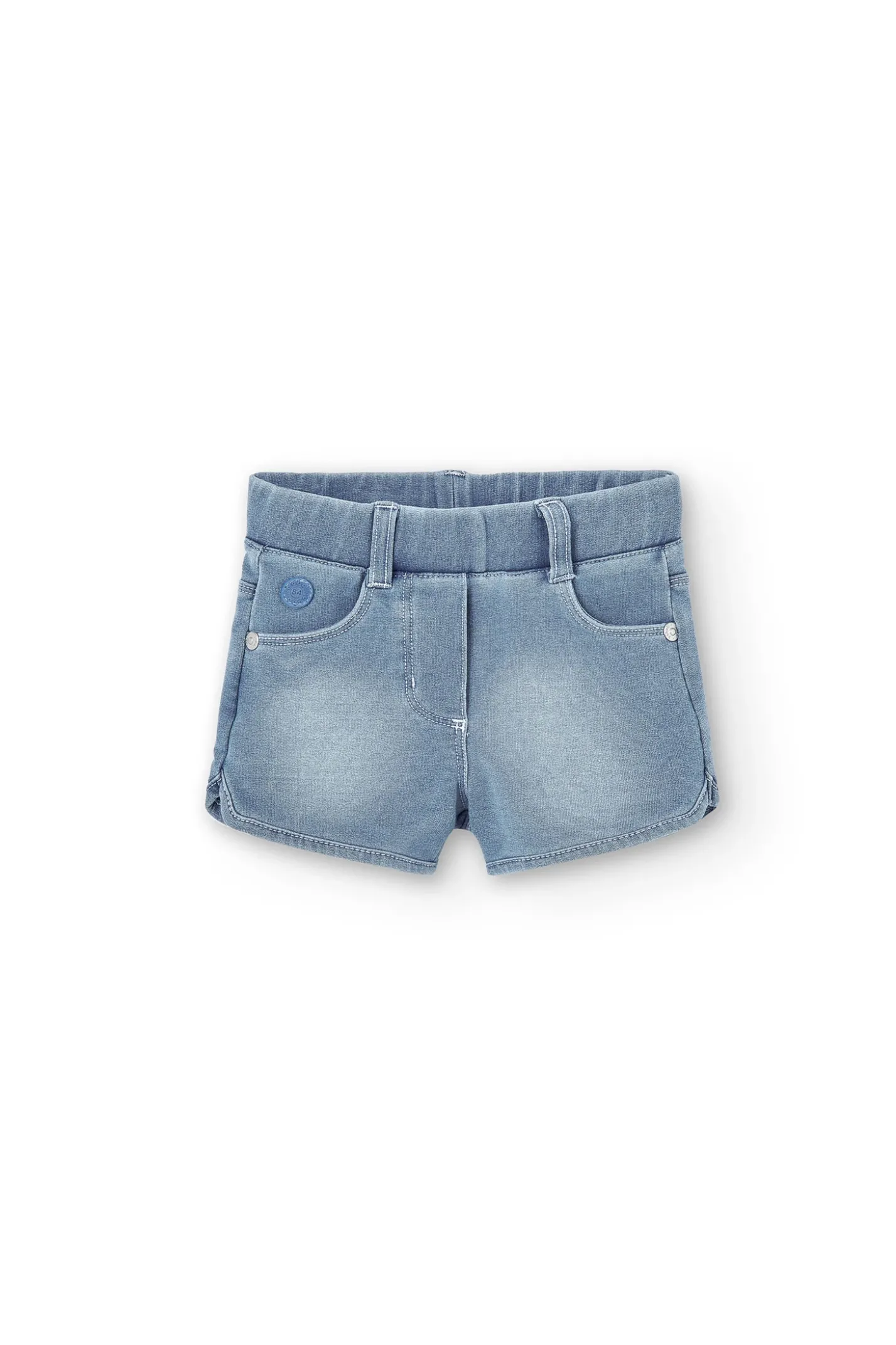 Short felpa denim per bimba