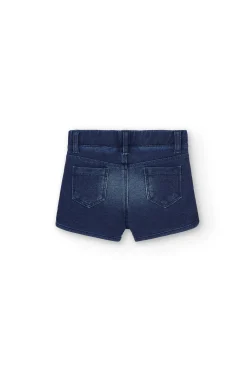 Short felpa denim per bimba