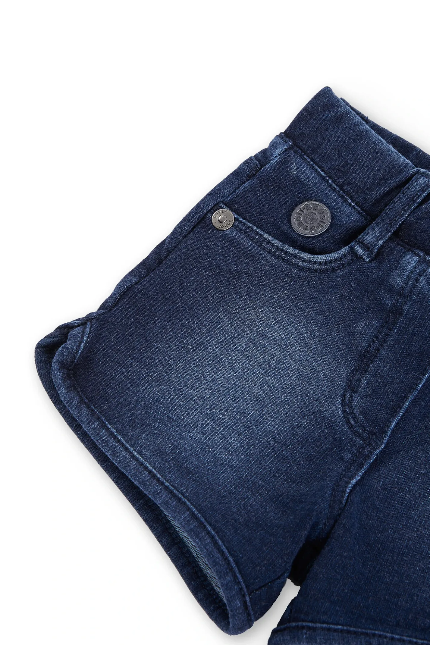 Short felpa denim per bimba