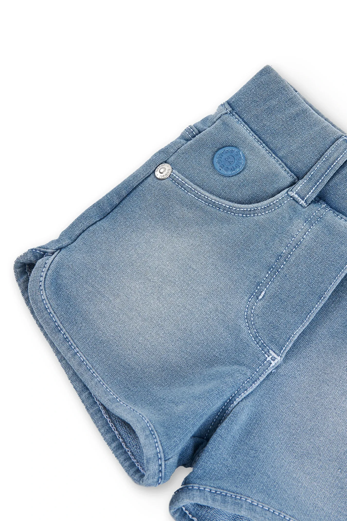 Short felpa denim per bimba