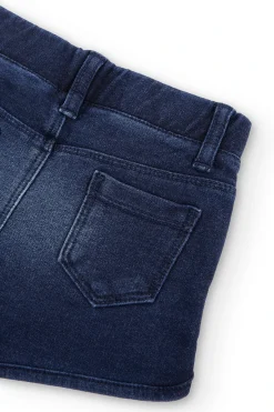 Short felpa denim per bimba
