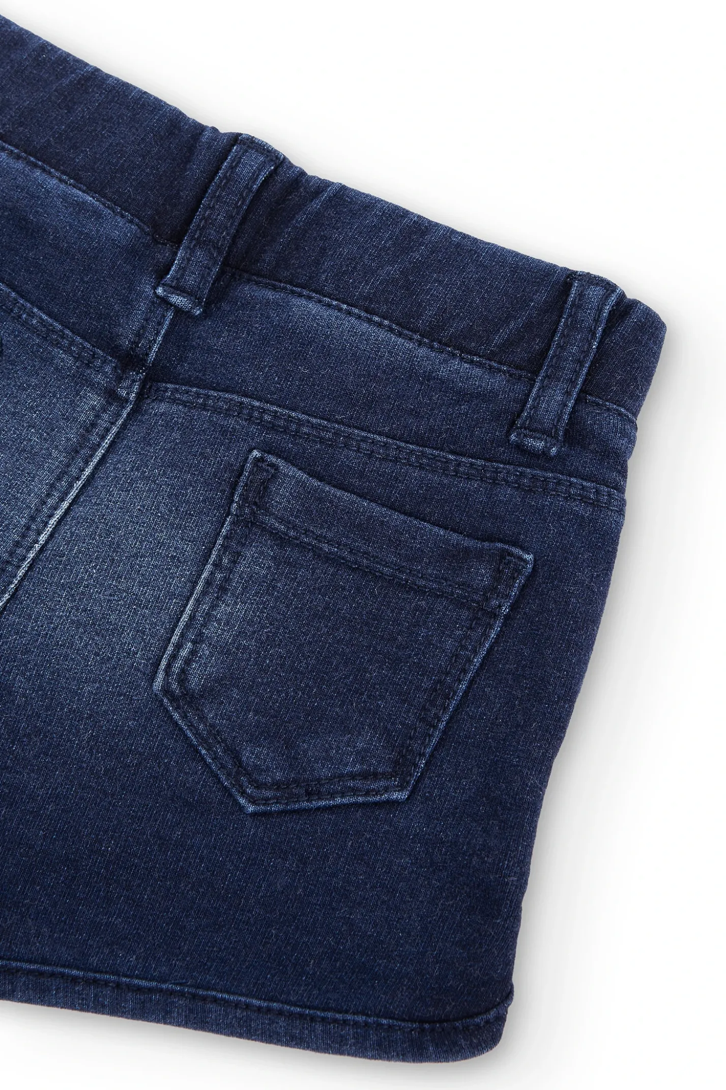 Short felpa denim per bimba