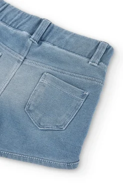 Short felpa denim per bimba