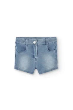 Short felpa denim per ragazza