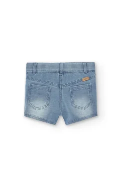 Short felpa denim per ragazza