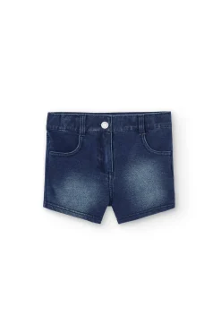 Short felpa denim per ragazza