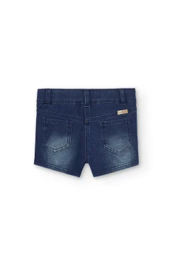 Short felpa denim per ragazza