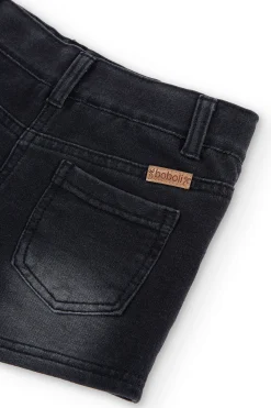 Short felpa denim per ragazza