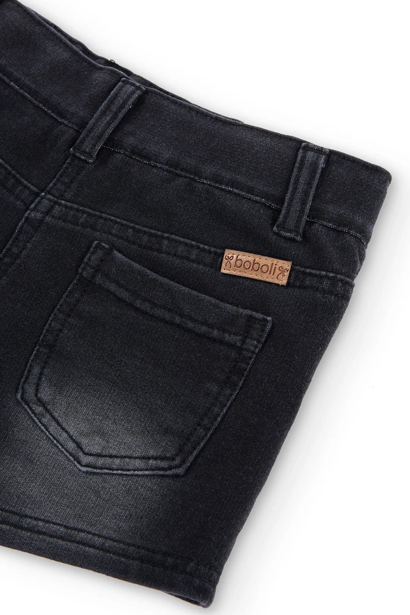 Short felpa denim per ragazza