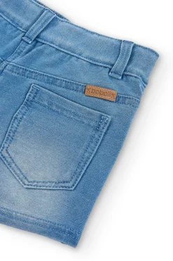Short felpa denim per ragazza