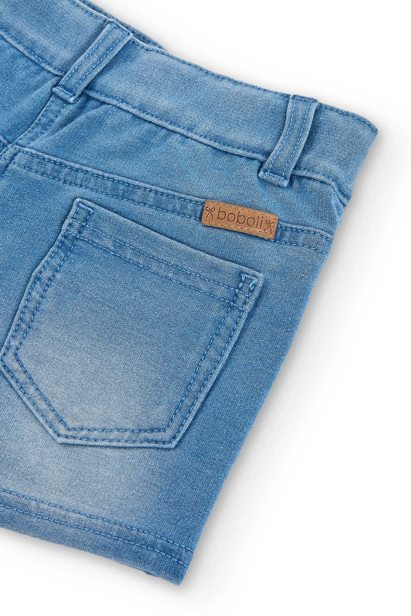 Short felpa denim per ragazza