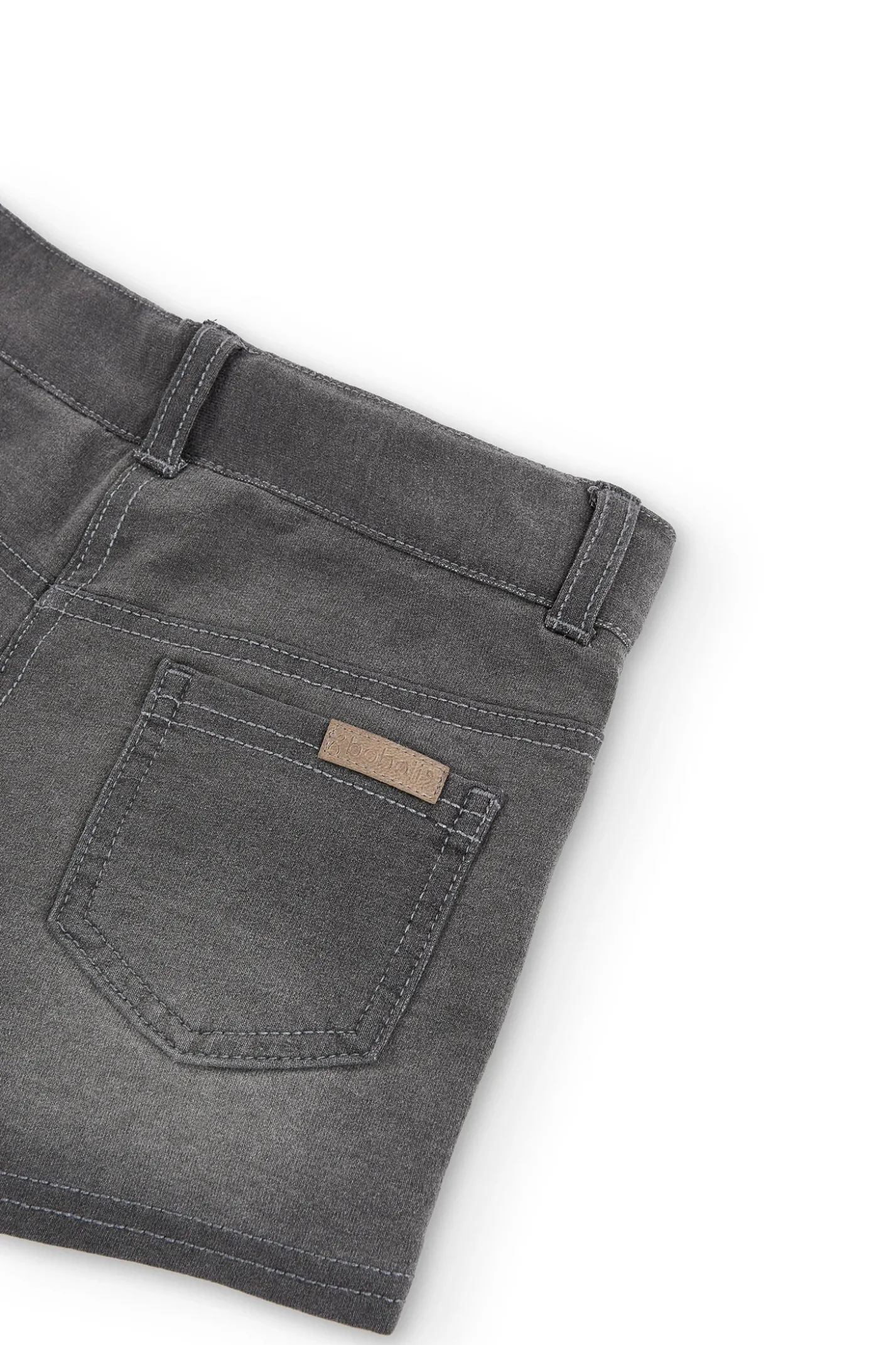 Short felpa denim per ragazza