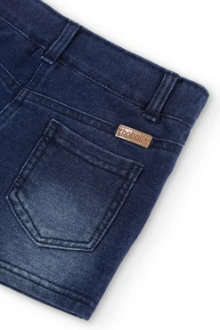 Short felpa denim per ragazza