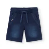 Short in felpa denim elasticizzato per ragazzo