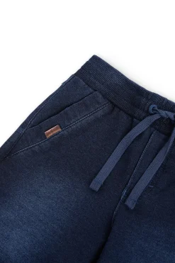 Short in felpa denim elasticizzato per ragazzo