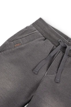 Short in felpa denim elasticizzato per ragazzo