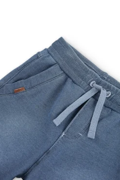 Short in felpa denim elasticizzato per ragazzo