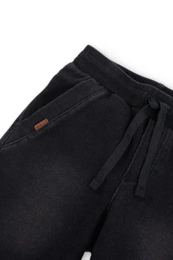 Short in felpa denim elasticizzato per ragazzo