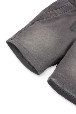 Short in felpa denim elasticizzato per ragazzo