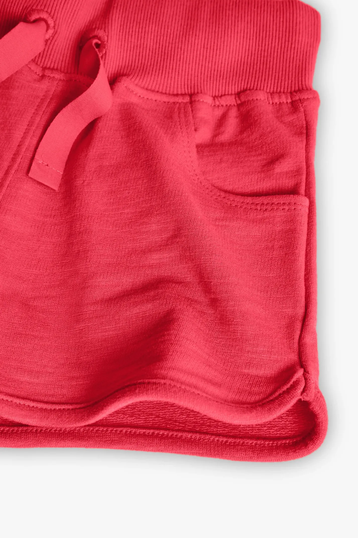 Short in felpa per bambina color fragola