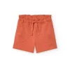 Short in maglia per bambina in colore arancione