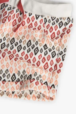 Short in maglia per neonata con stampa multicolore