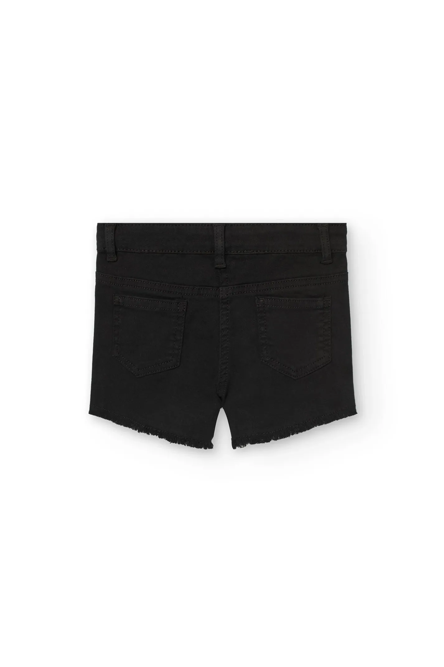 Short in sargia elastica per bambina di colore nero