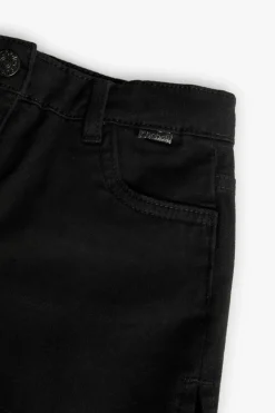 Short in sargia elastica per bambina di colore nero