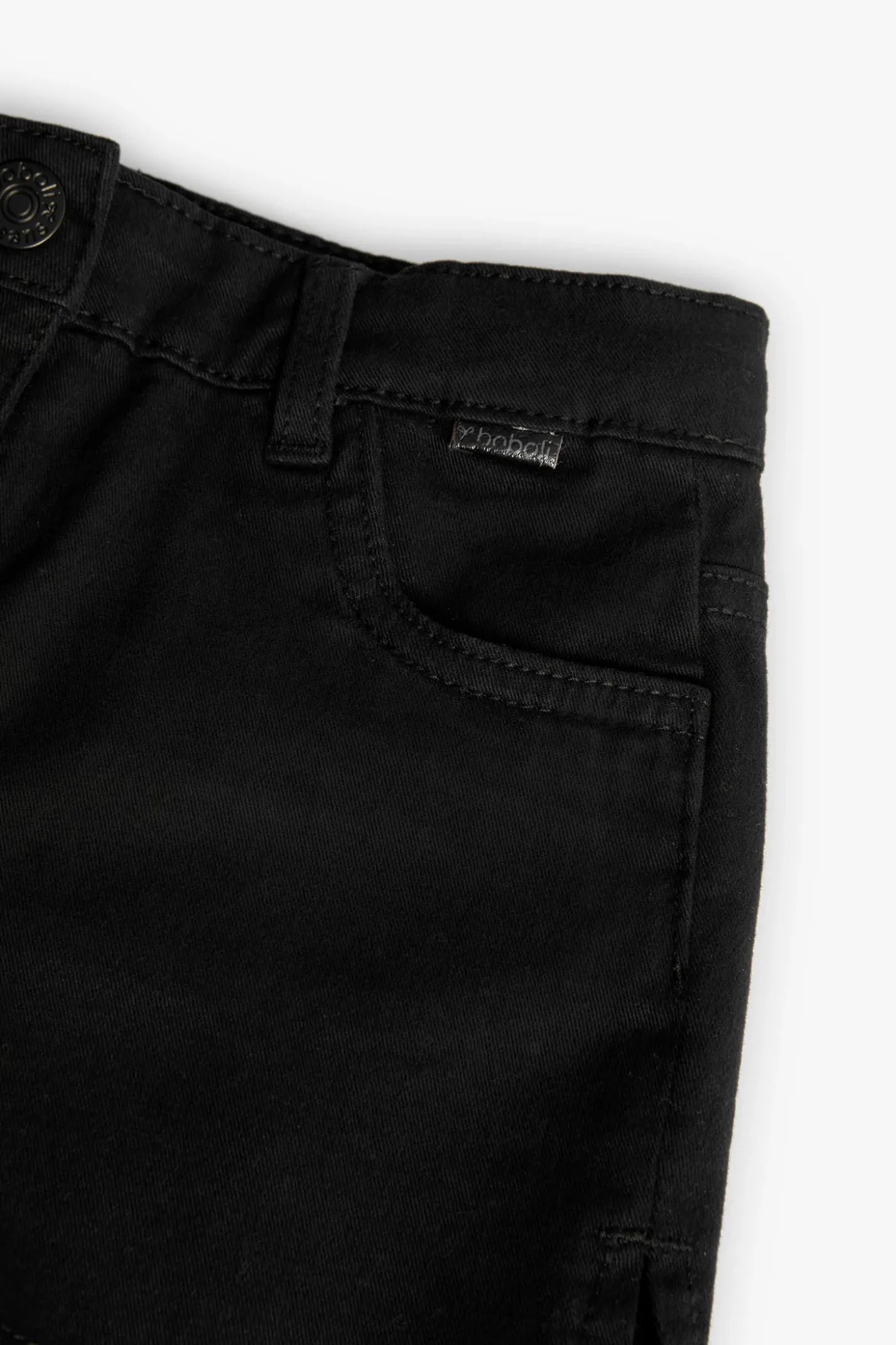 Short in sargia elastica per bambina di colore nero