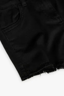 Short in sargia elastica per bambina di colore nero
